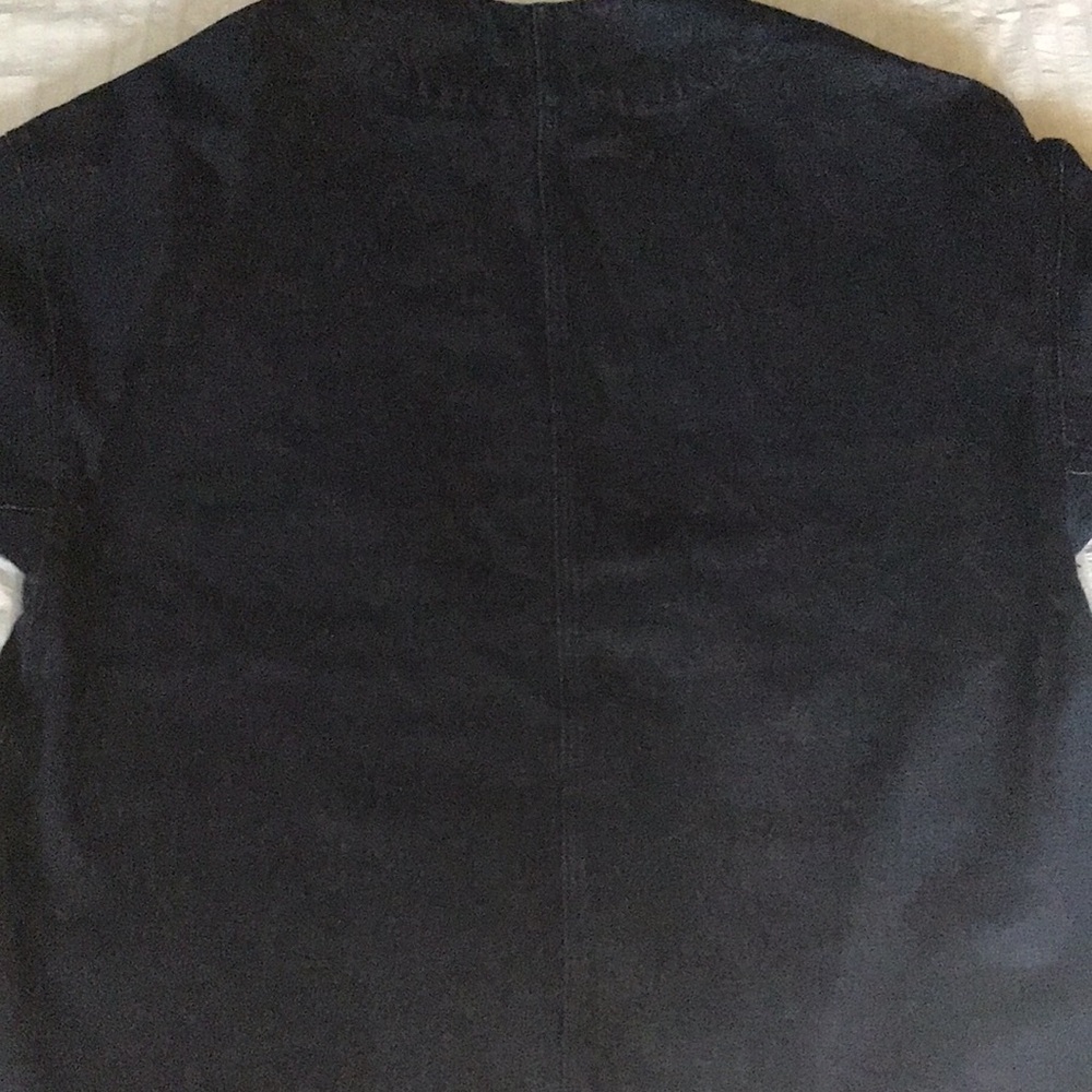 TOAST Collarless, heavy denim jacket, 100% Cotton, Indigo Blue, Size L - Picture 6 of 8